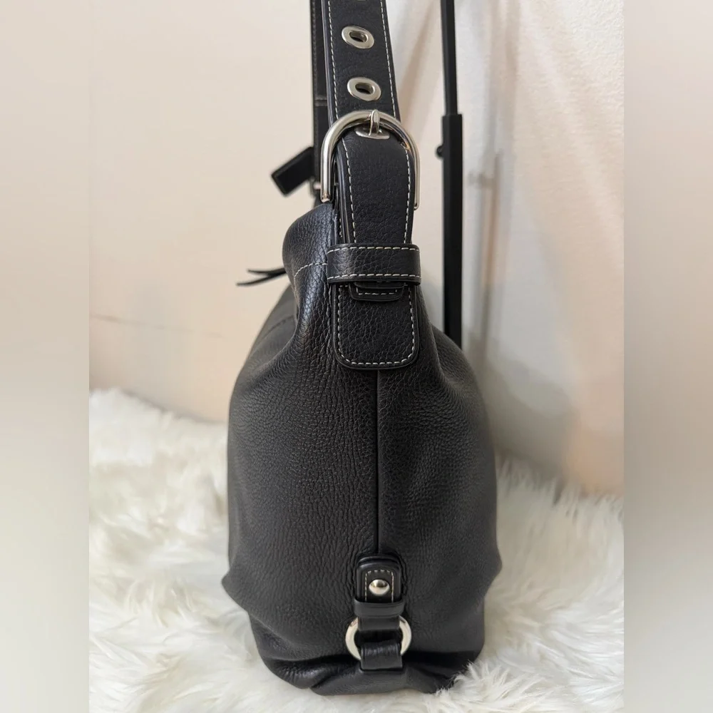 Coach Black Leather Shoulder Bag#F15064
